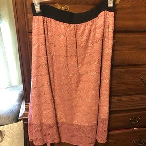 LuLaRoe Lola Skirt! Beautiful lace detail!